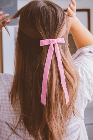 Velvet Double Bow Barrette Andi