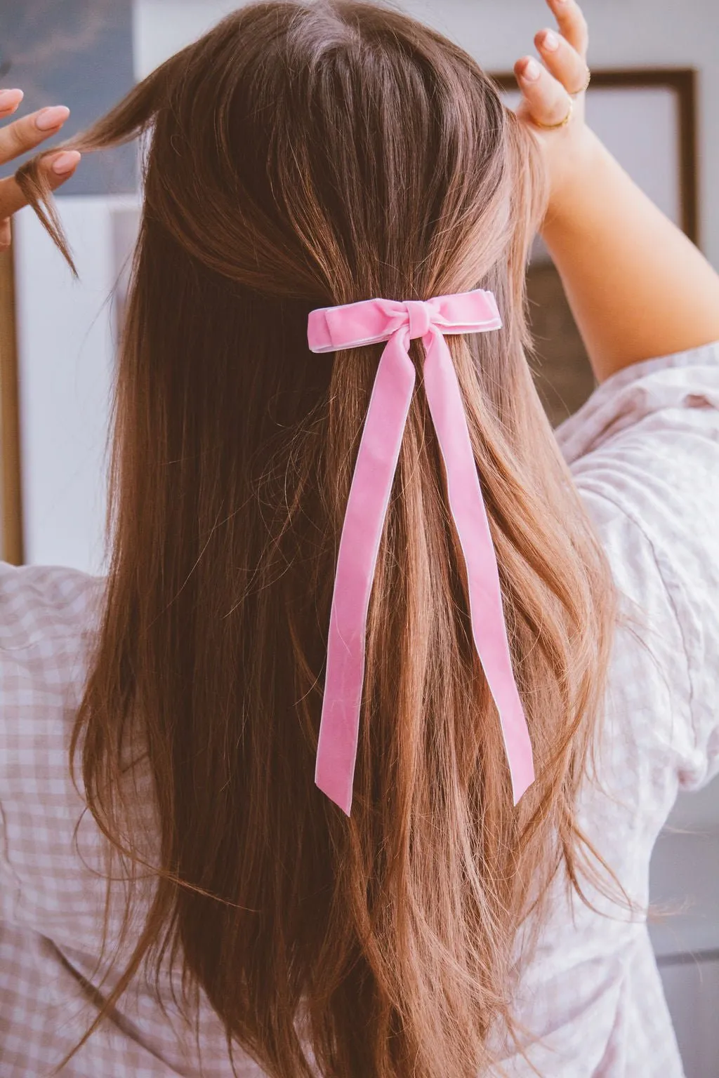 Velvet Double Bow Barrette Andi