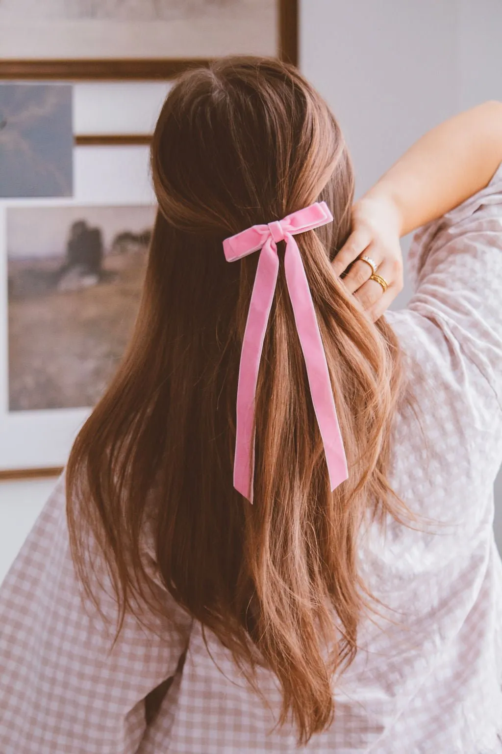 Velvet Double Bow Barrette Andi