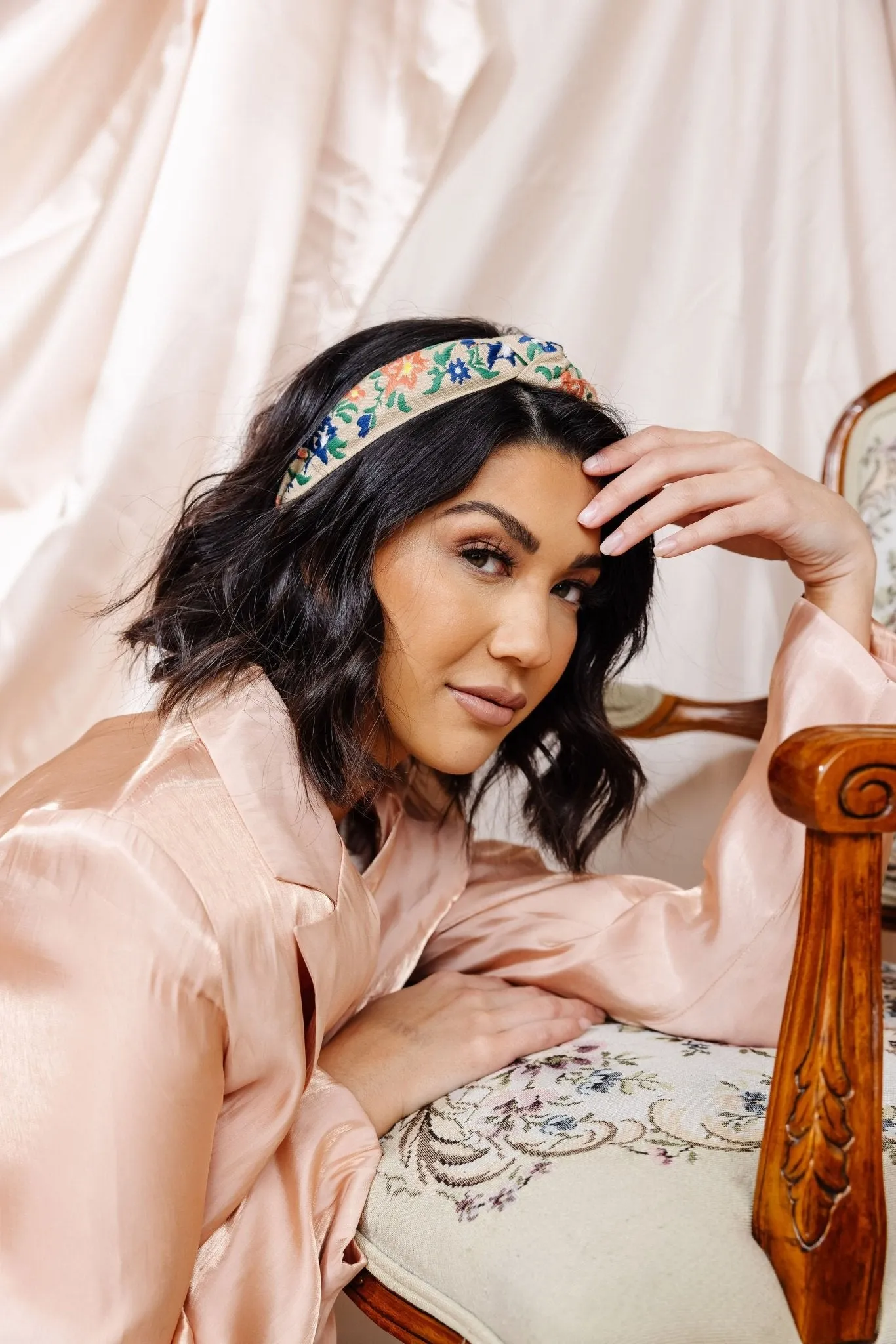 Vintage Floral Hard Headband Andi