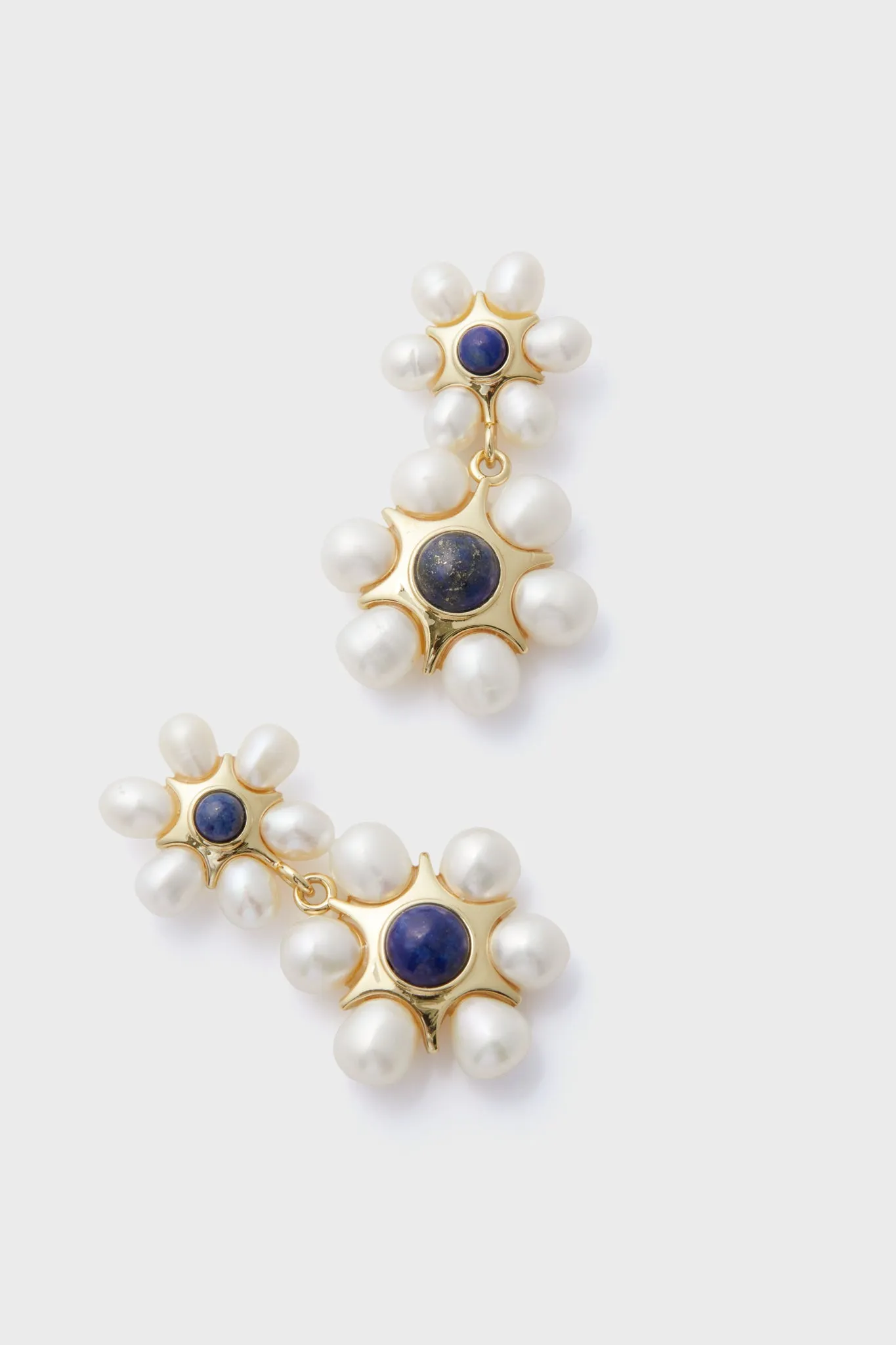 White and Blue Safi Earrings