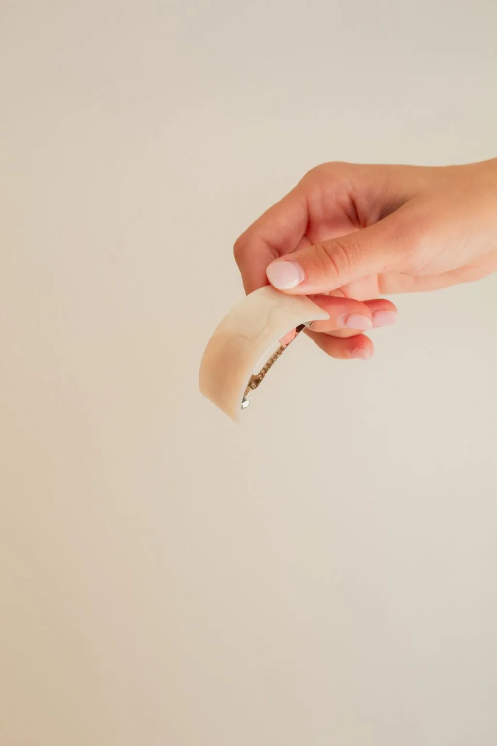 White Granite Barrette Andi