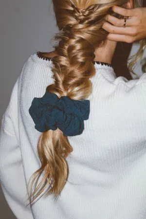 Winter Blue Jumbo Scrunchie Andi