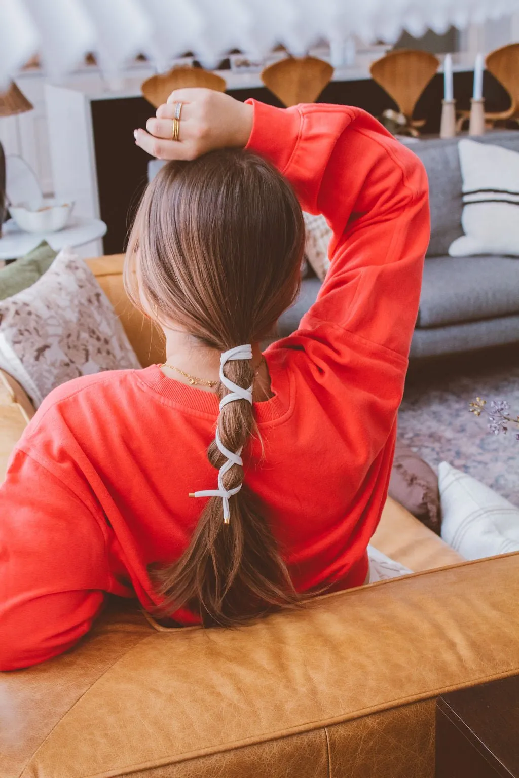 Wire Leather Ponytail Wrap Andi