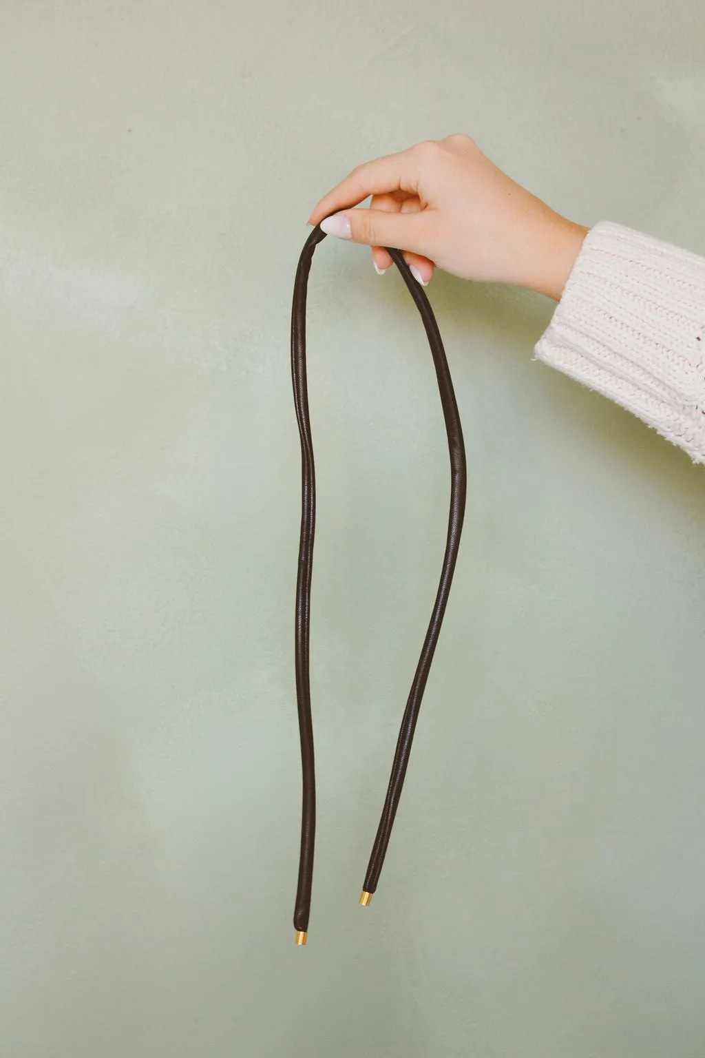 Wire Leather Ponytail Wrap Andi