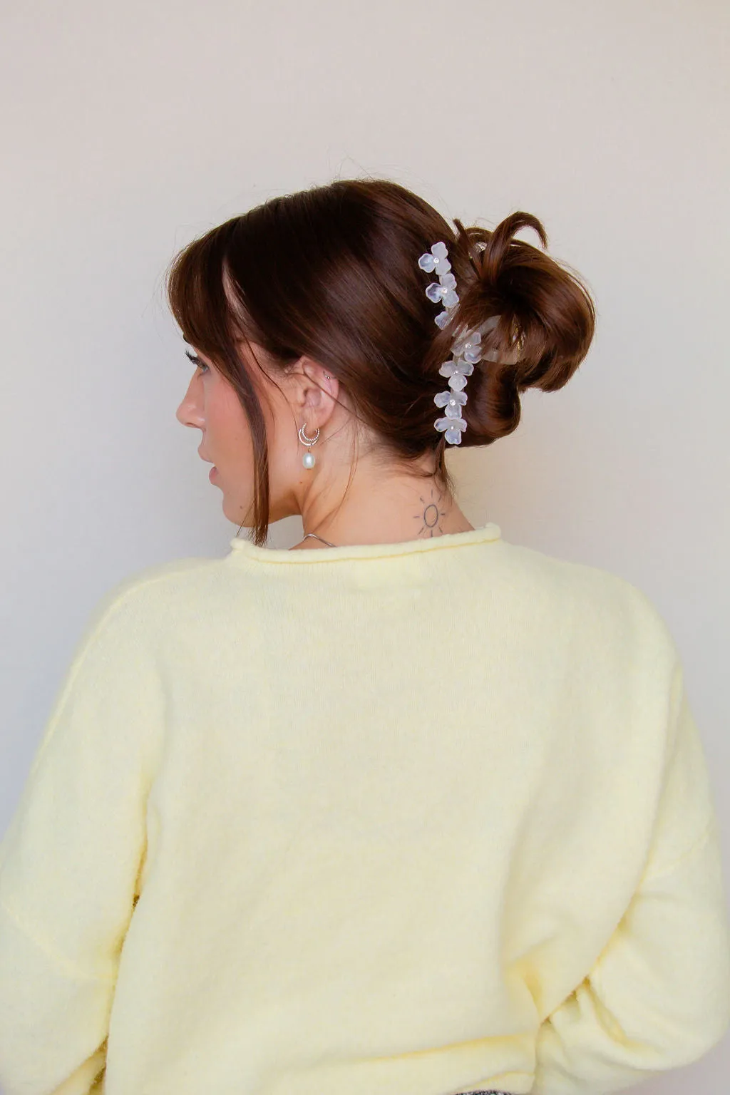 XL Crystal Flowers Claw Clip Andi