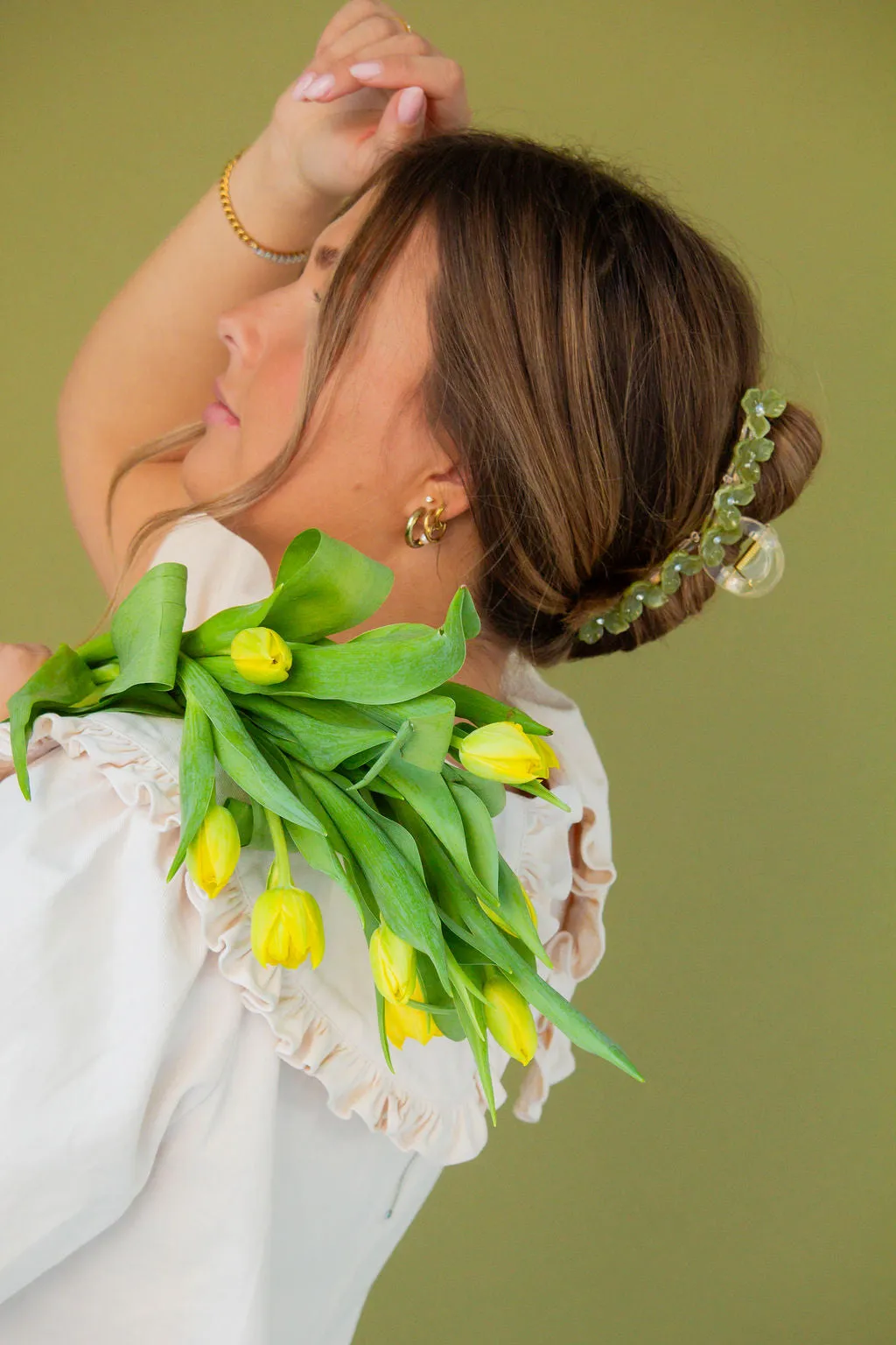 XL Crystal Flowers Claw Clip Andi
