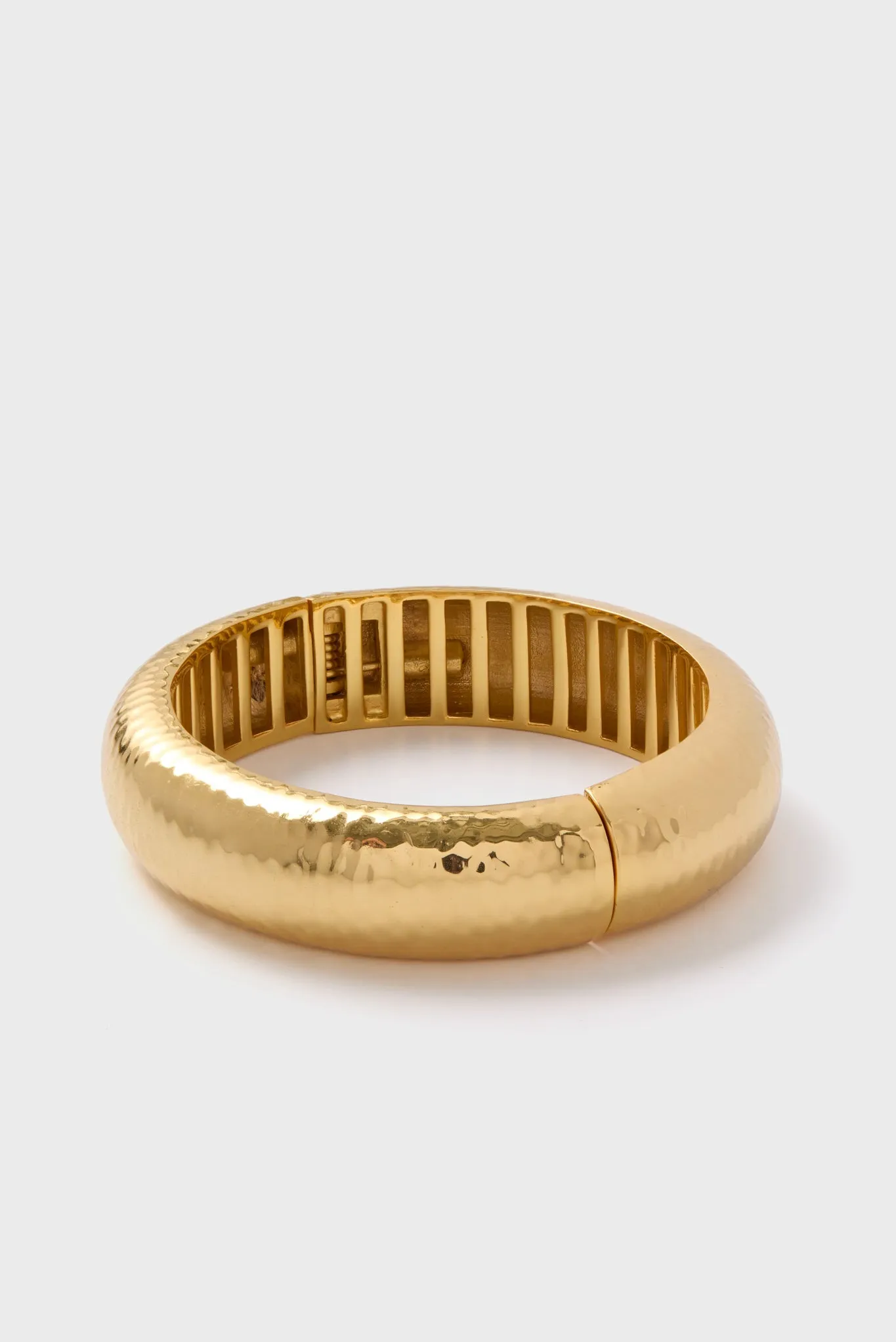 Yellow Gold Domed Bangle Small
