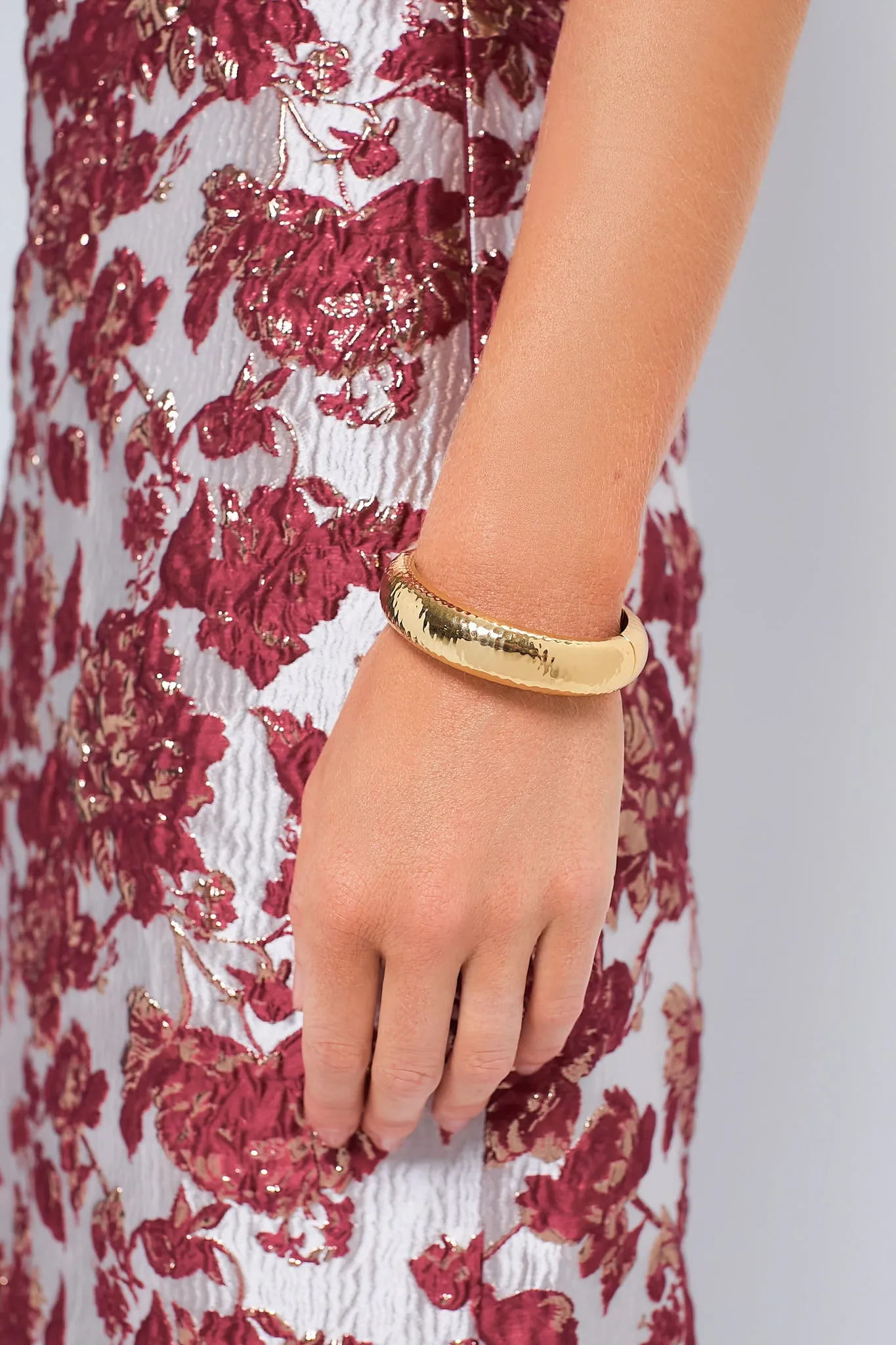 Yellow Gold Domed Bangle Small