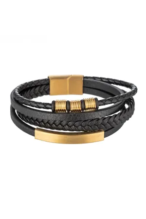 Zach Leather Wrap Bracelet